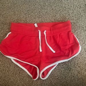 Red and white Cotton H&M Shorts